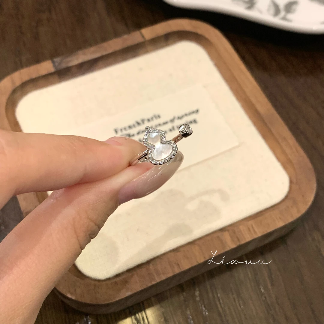 Liwuu礼雾【福禄连绵】气质轻奢百搭小众简约银色精致