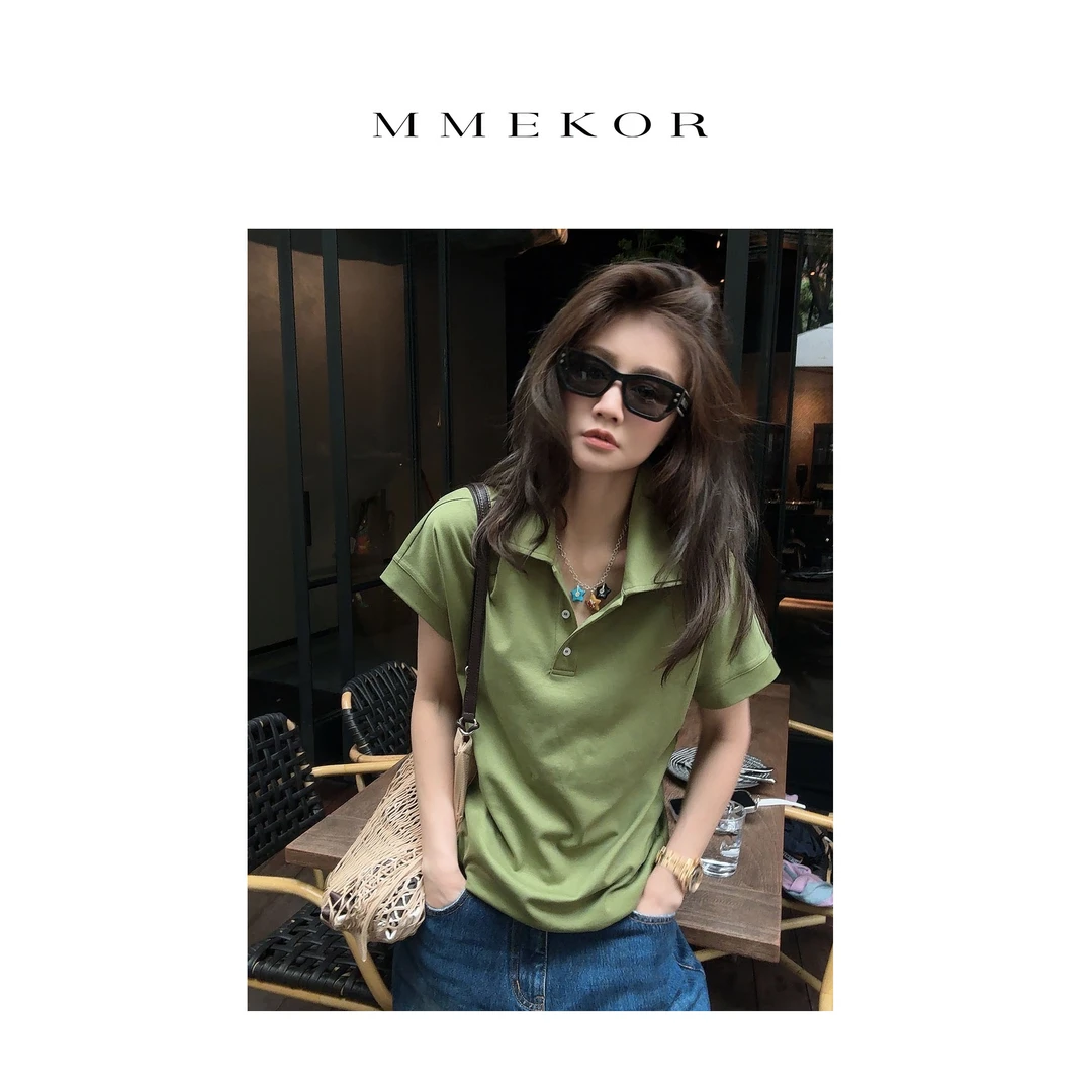 MMEKOR“尼斯周末”T恤 2025新款智性通勤百搭短袖 89679