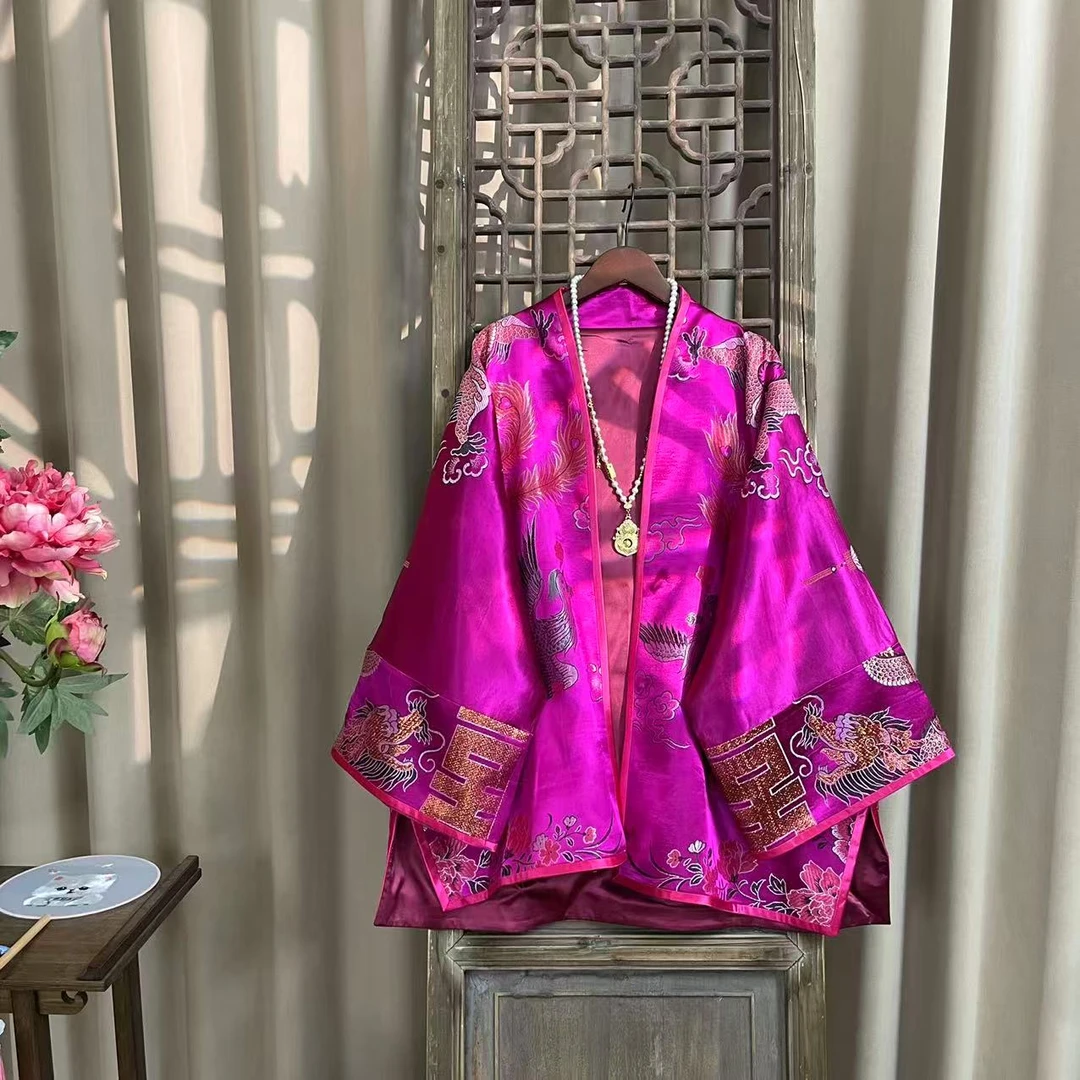 【双层披肩】老彩缎双层披肩 (具有岁月痕迹 介意勿拍）