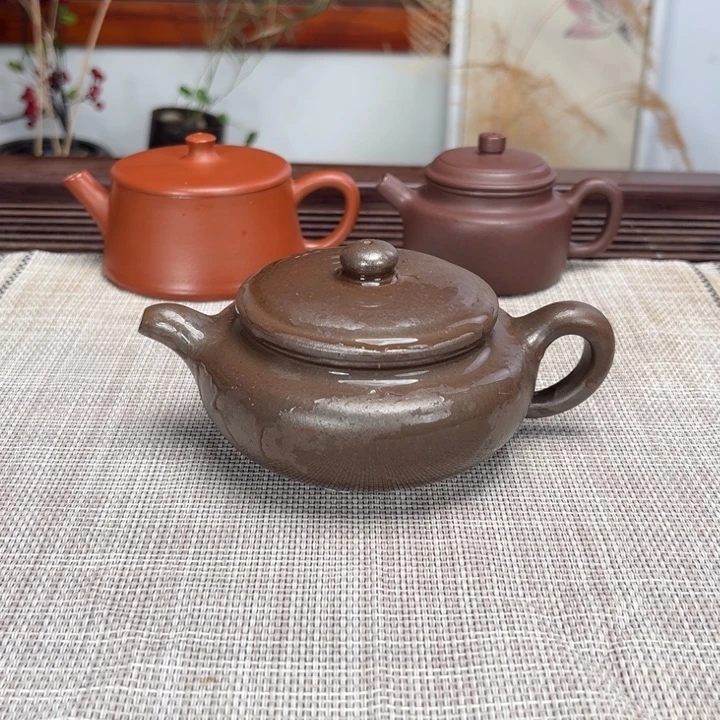 紫砂茶壶微瑕180c还原烧
