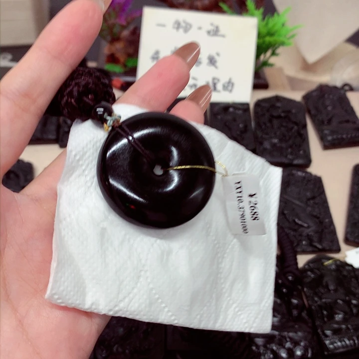台**风天然a货钢琴黑挂件