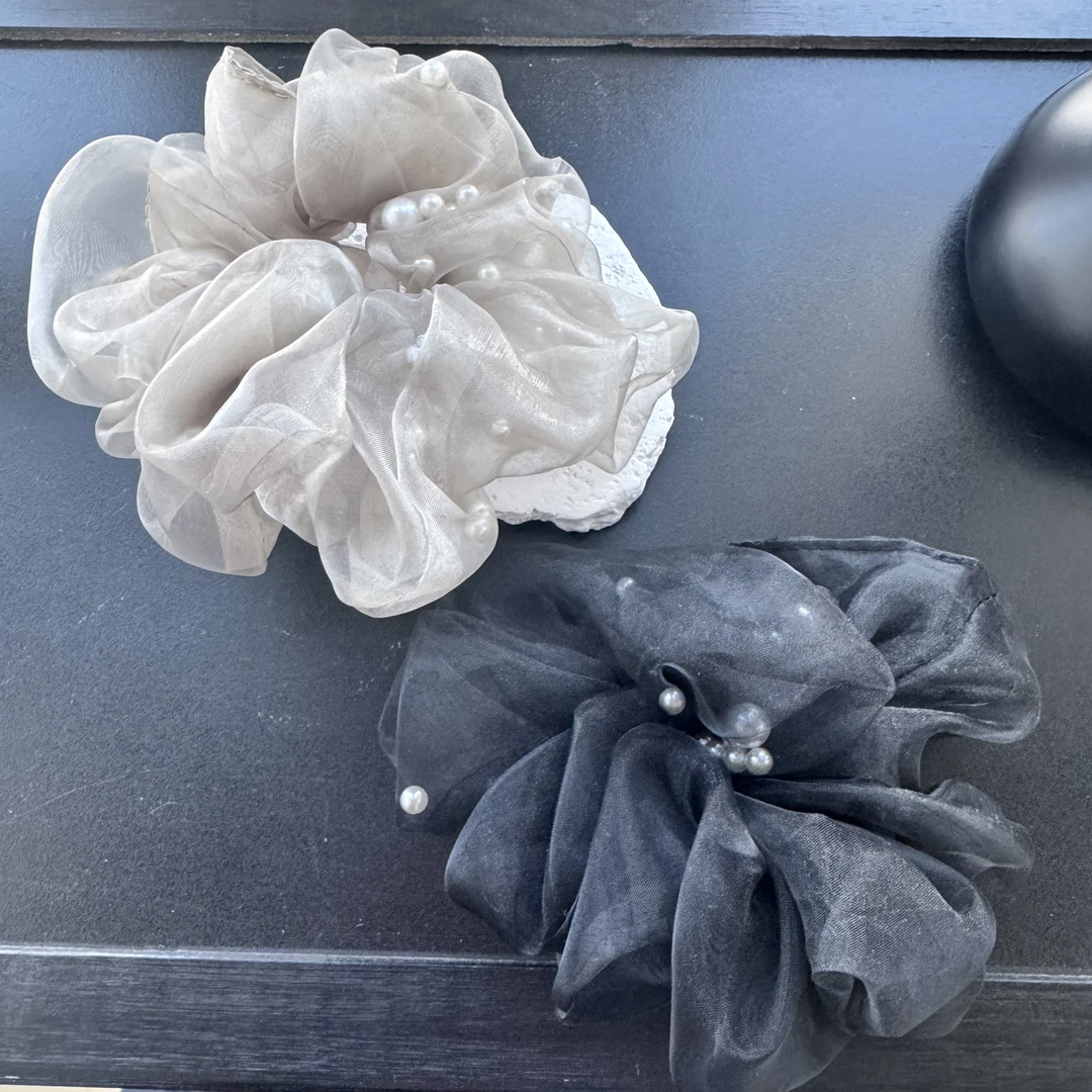 东大门 韩系甜美发饰珍珠大肠圈2056