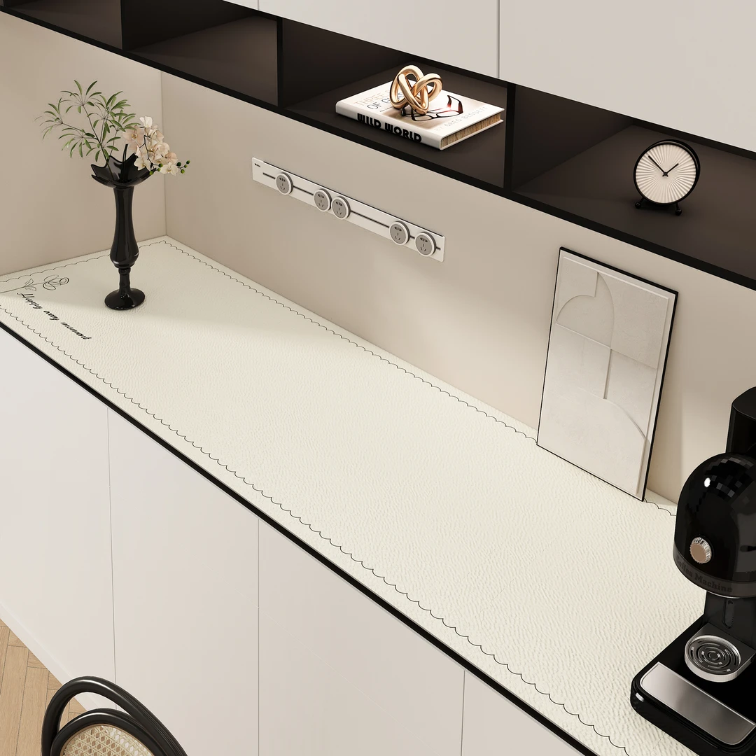 简约餐边柜电视柜桌面垫防水防脏鞋柜台面保护垫轻奢高级感皮革垫