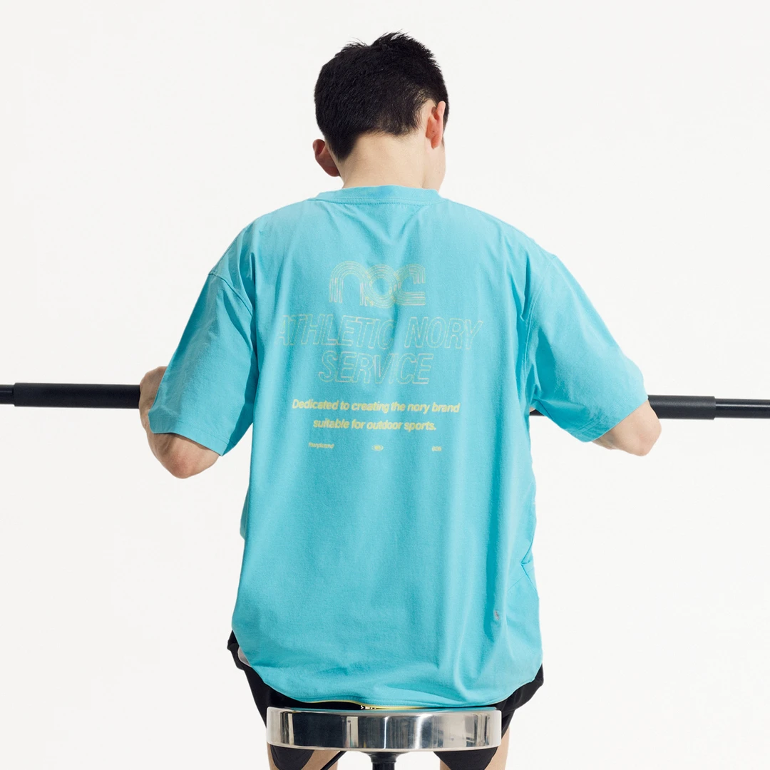 NORYBRAND 25SS速干运动功能透气撞色印花短袖 休闲百搭T恤上衣