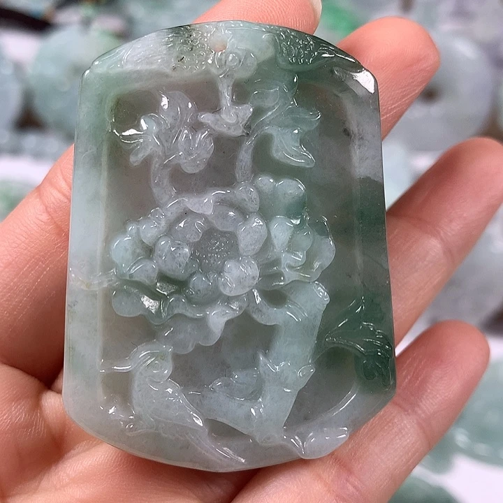 颈饰未镶嵌翡翠花开富贵福利