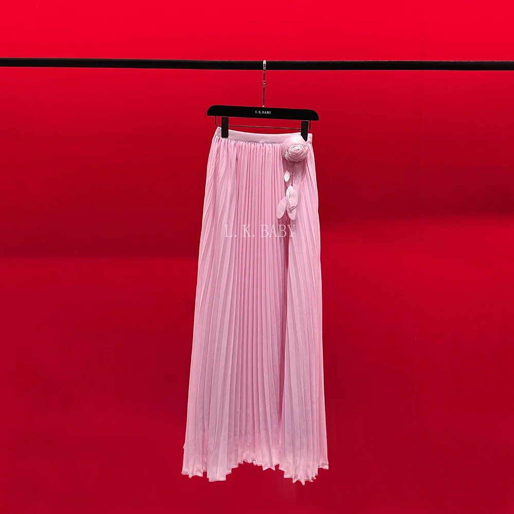 【L.K.BABY】 云纱风琴  法式灵动「风琴百褶」显瘦海边度假百褶裙