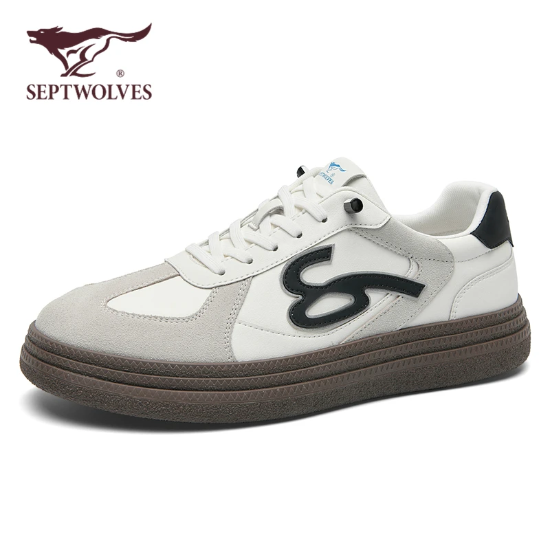 七匹狼男鞋2025新款秋季复古百搭阿甘德训鞋男士时尚休闲运动板鞋