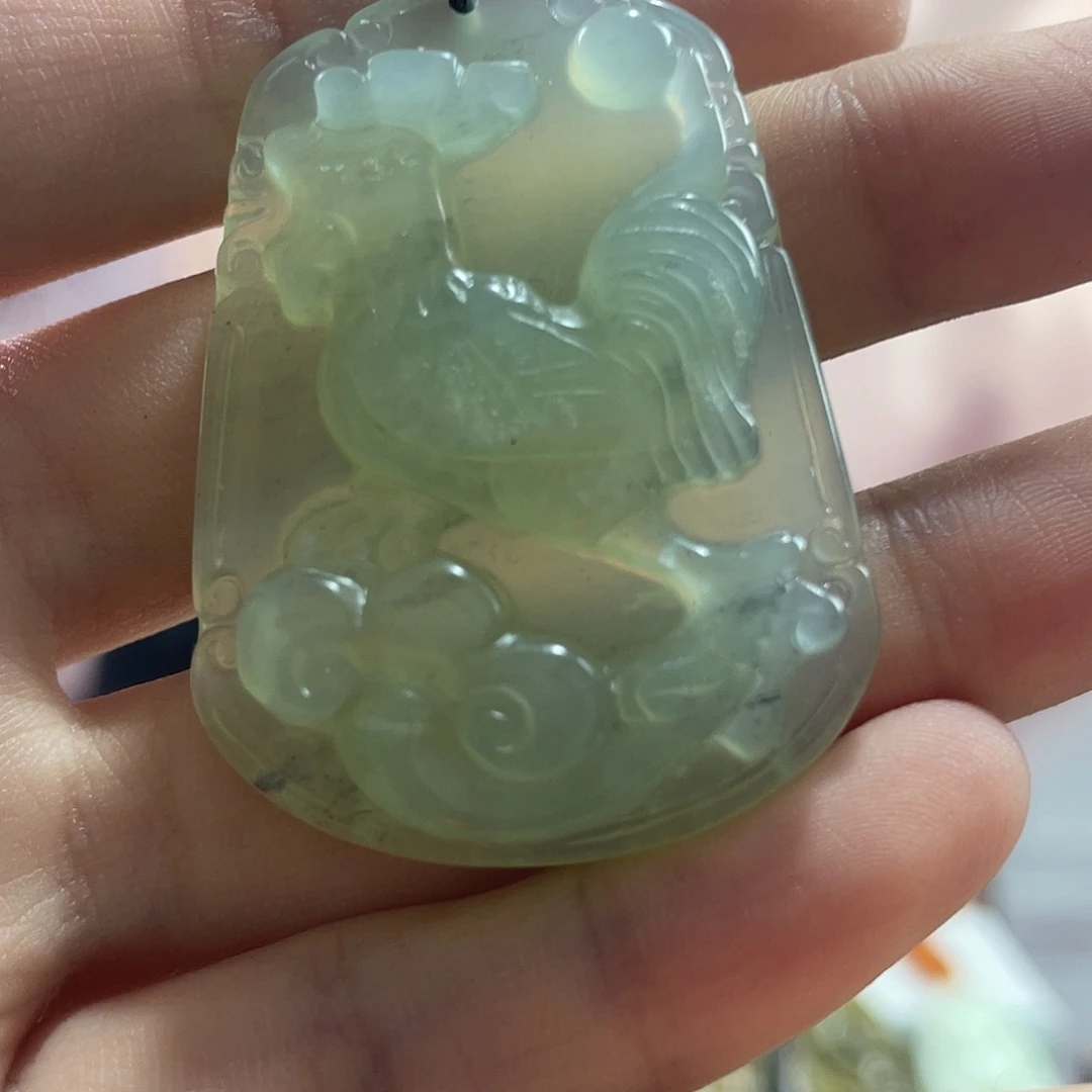 蛇纹石玉未镶嵌吊坠(赠链)