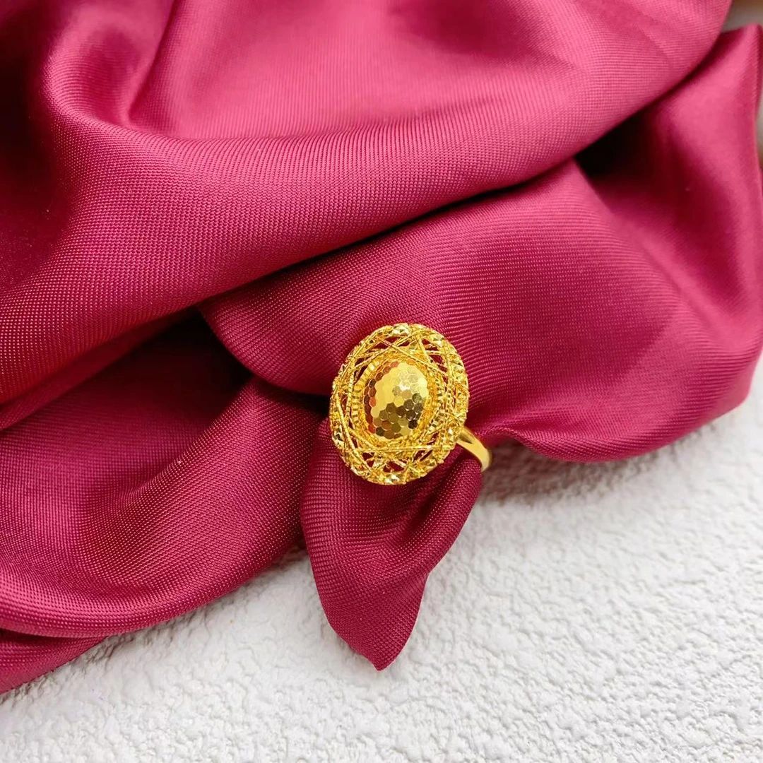 【木韵阁】足金999 5G黄金鸽子蛋戒指时尚百搭精美 4.18 4.2