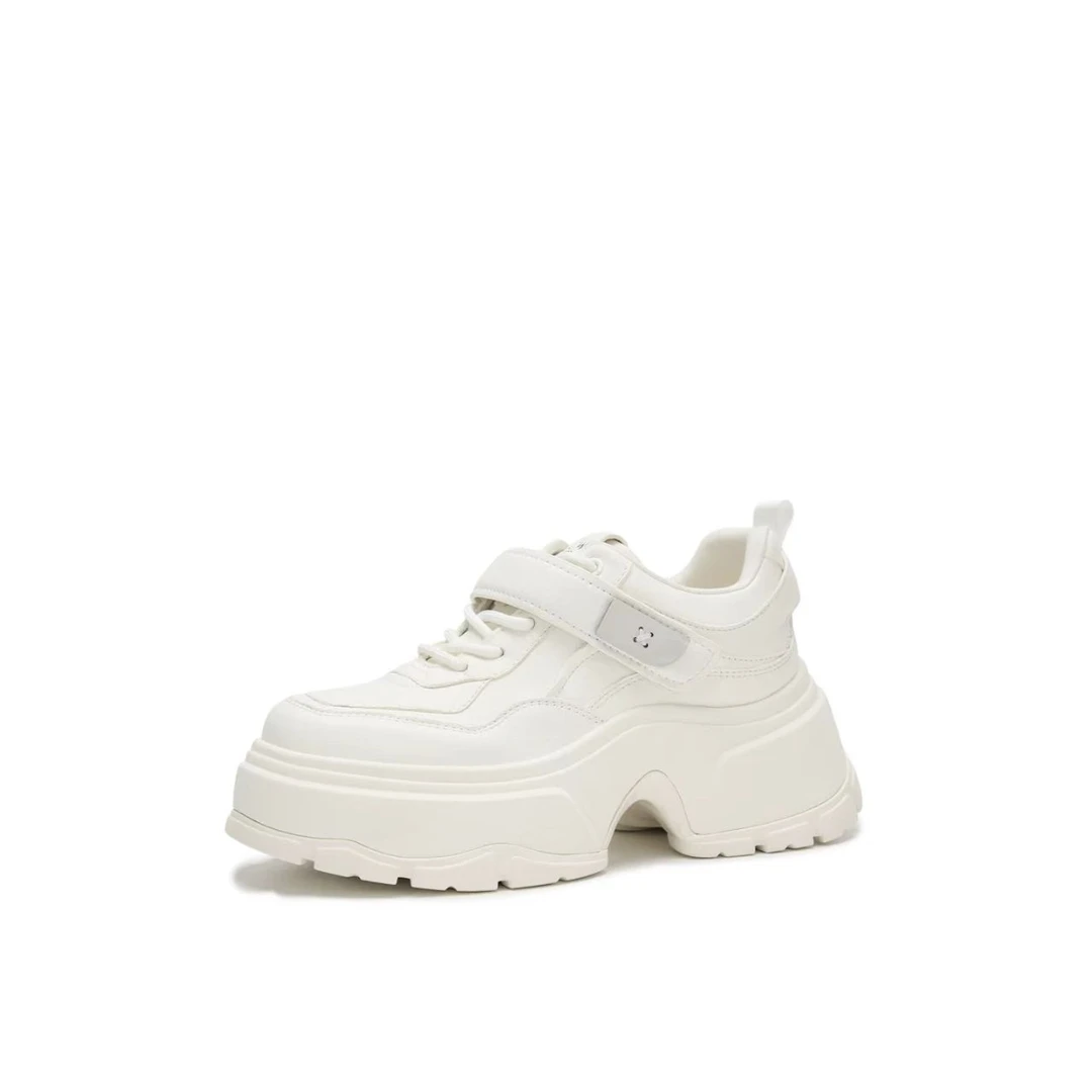 【聚新汇】2566-10个性厚底板鞋小白鞋百搭时尚增高春季夏季真皮