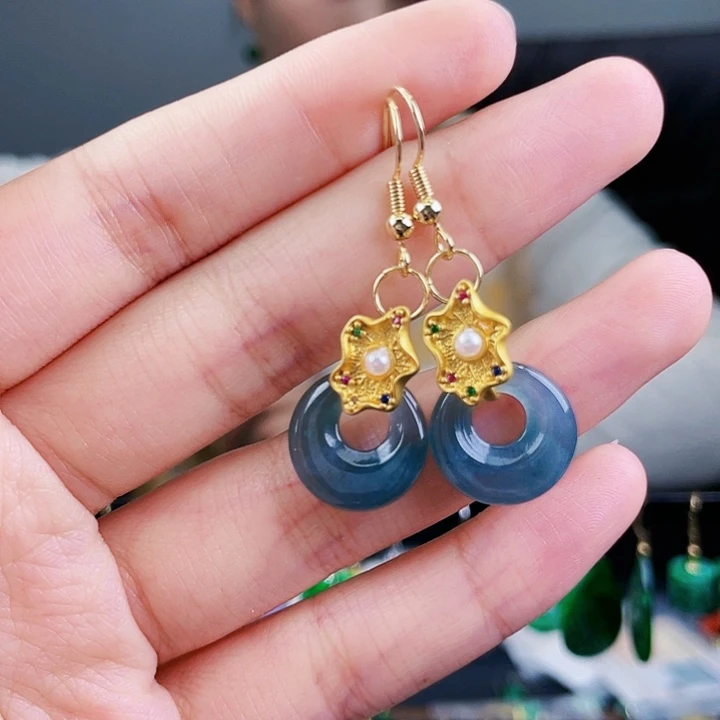 翡翠耳饰未镶嵌饰品