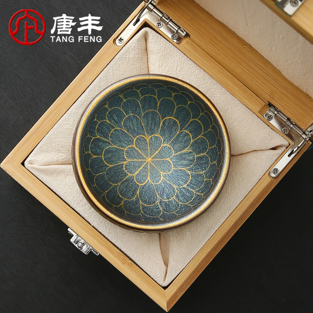 唐丰宋蕴建盏主人杯个人专用单杯礼盒装家用高端手绘敦煌喝茶杯