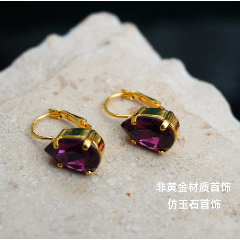 铜合金  合成立方氧化锆 耳饰 FB 21227