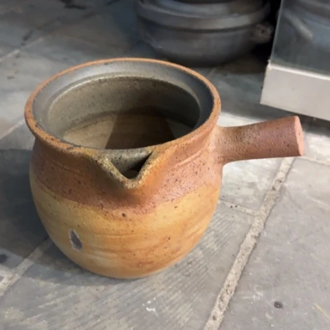觀*瑕疵特价不退不换侧把壶