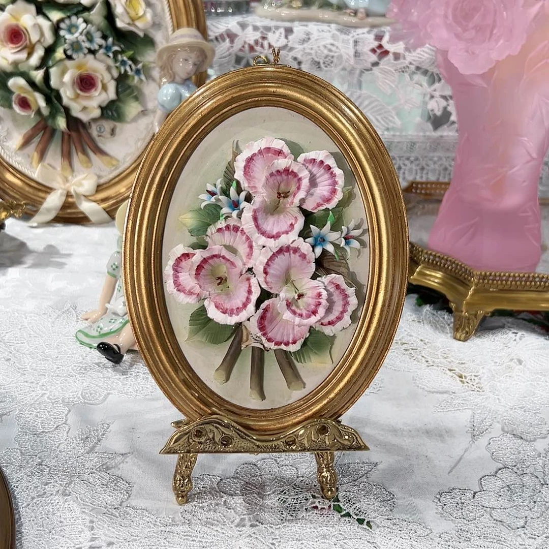 陶瓷意大利陶瓷花挂画摆盘