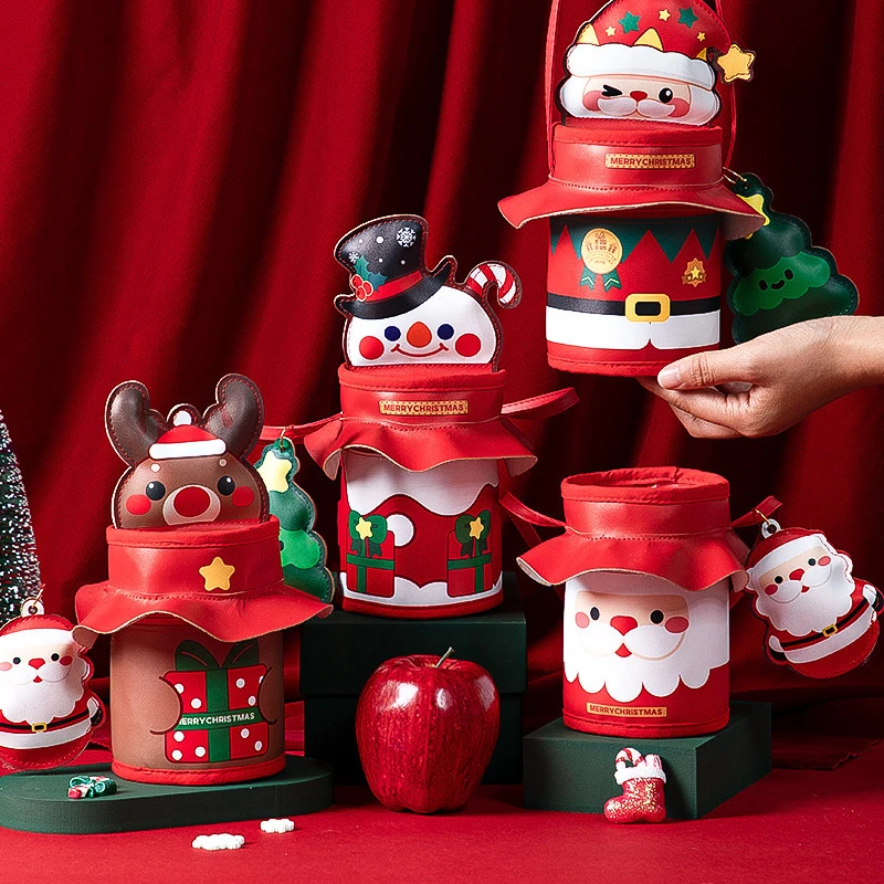 圣诞包袋拉绒袋礼物袋手提袋礼品袋糖果袋平安夜束口袋