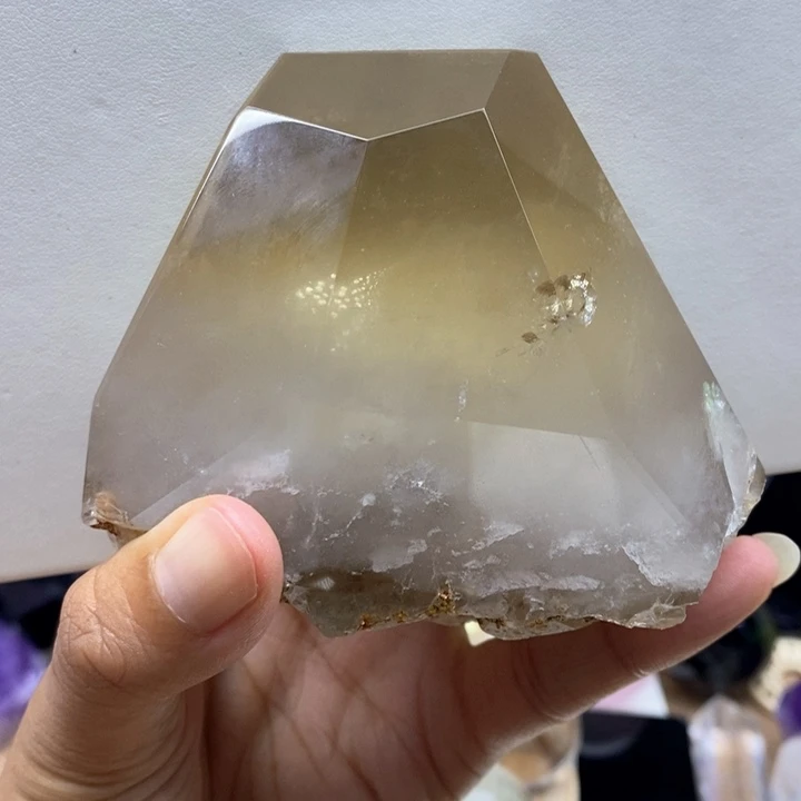 水晶摆件未镶嵌天然黄水晶原石