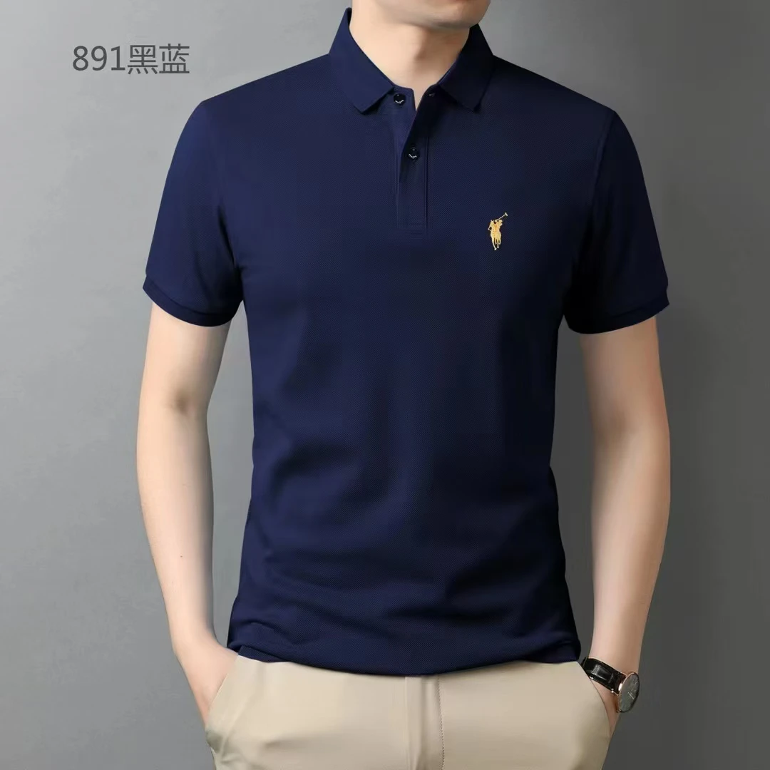 尊勝专柜正品2025高端时尚新品POLO商务休闲纯色短袖翻领棉质t恤