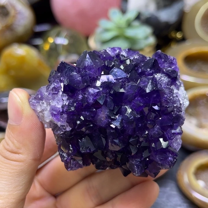 未镶嵌发饰水晶紫晶花