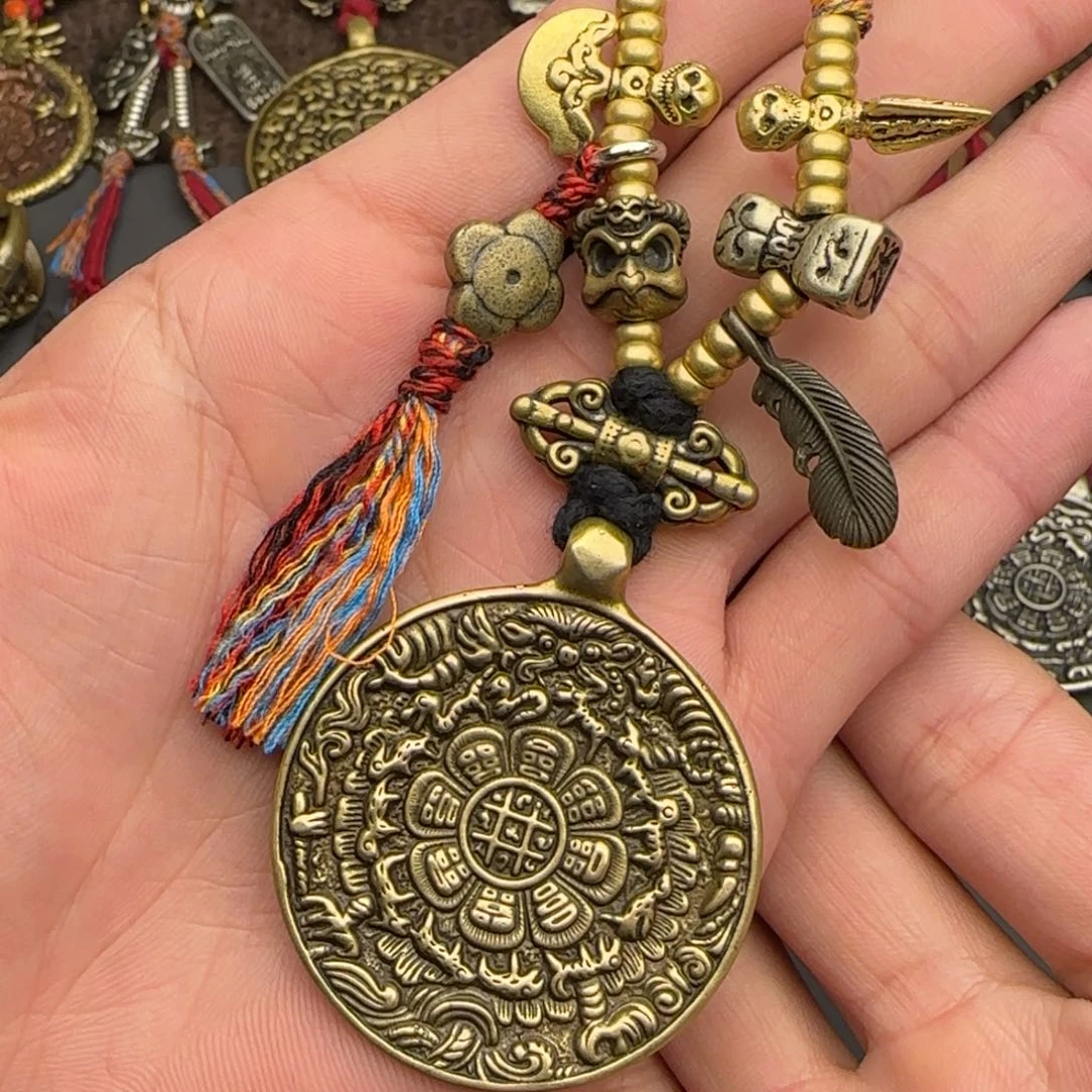 老铜九宫牌吊坠喜欢的来