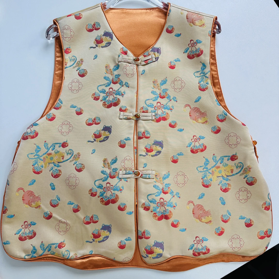 (陈陈家）（猫咪柿柿如意）新中式国风马甲