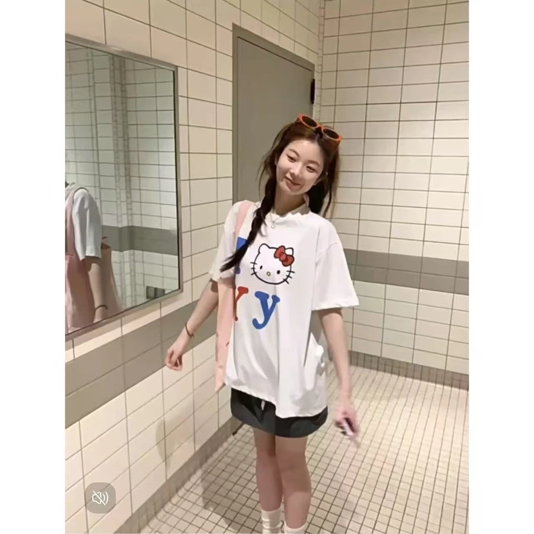 徐秋阳   大头猫短袖（大版型）春夏新款百搭时尚休闲短袖3680-51