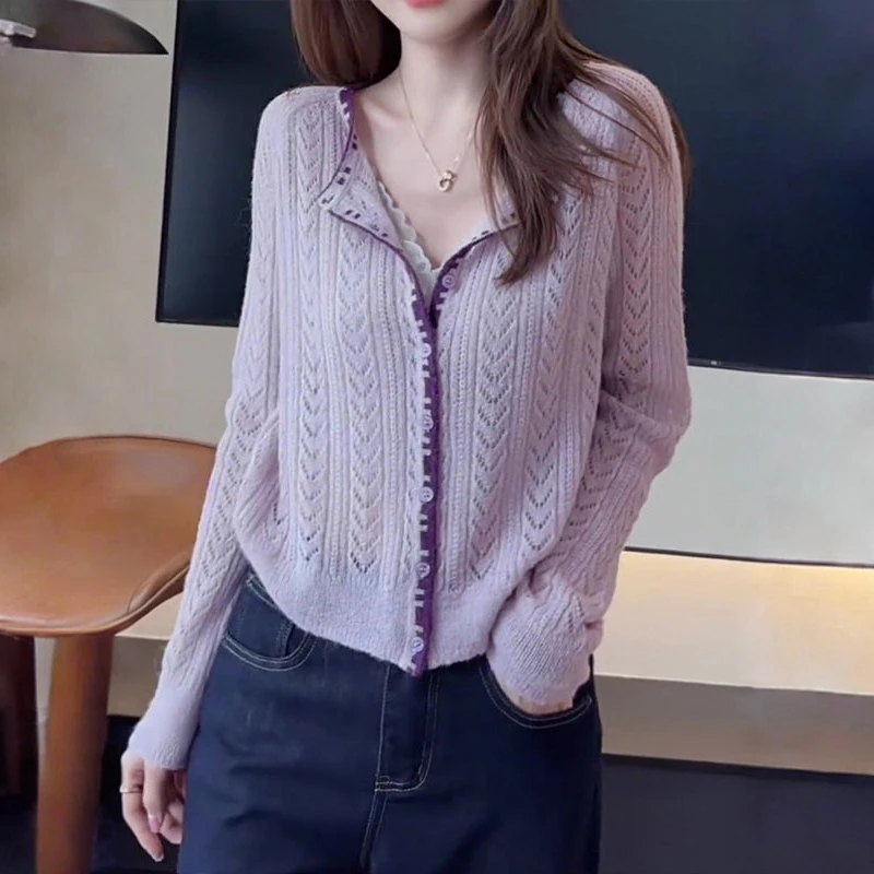 2025年秋季新款针织衫女装洋气爆款开衫高级感上衣慵懒风气质穿搭