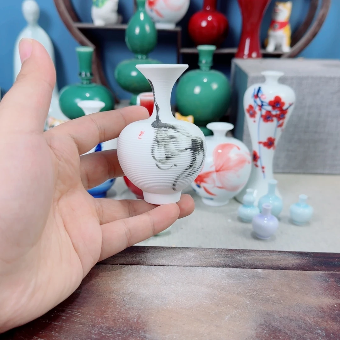 陶瓷手工小花器摆件