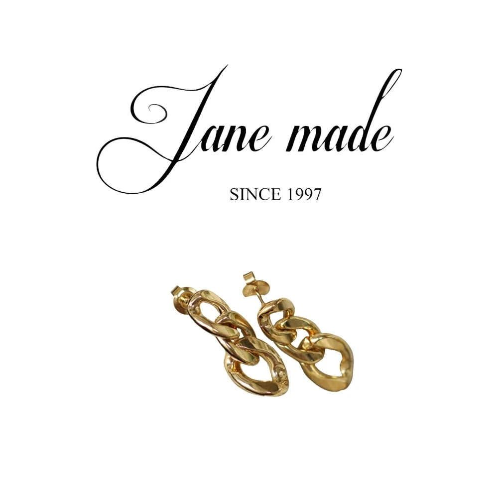 合金耳饰 Jane made设计耳环轻奢简约气质时尚