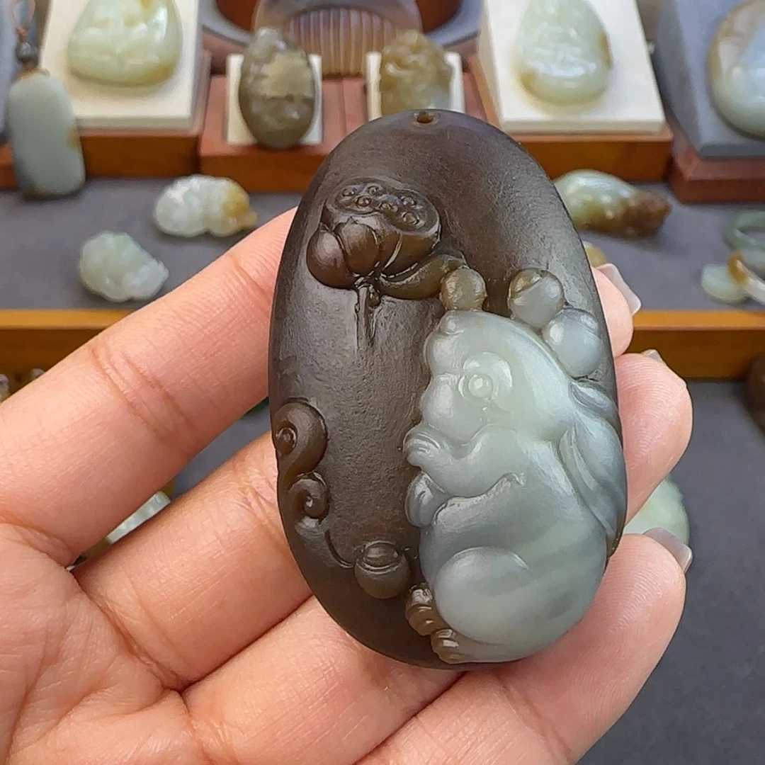 【闪购商品】定制和田玉不***较钱兔无忧