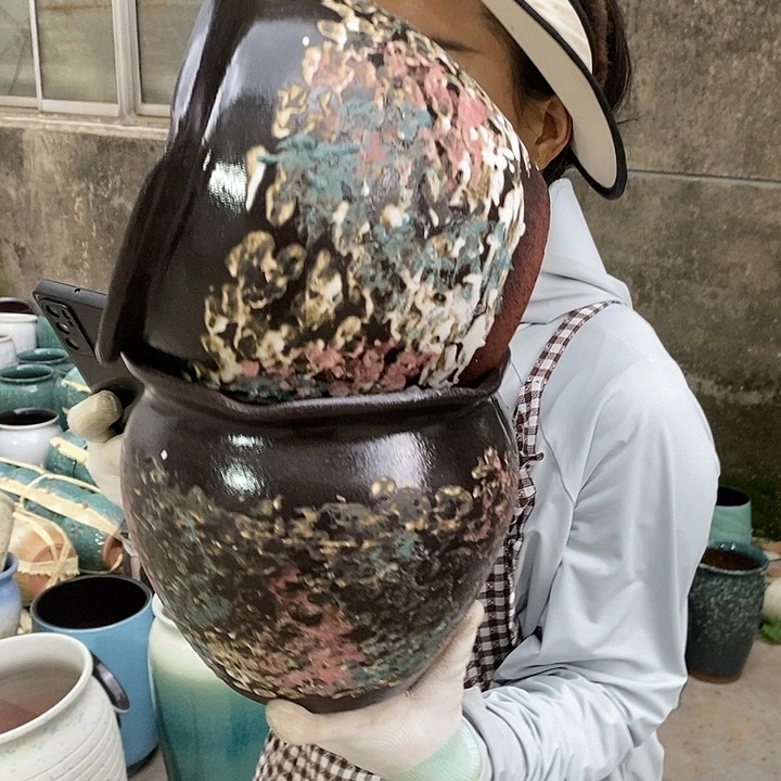 紫砂花盆正品口20高18
