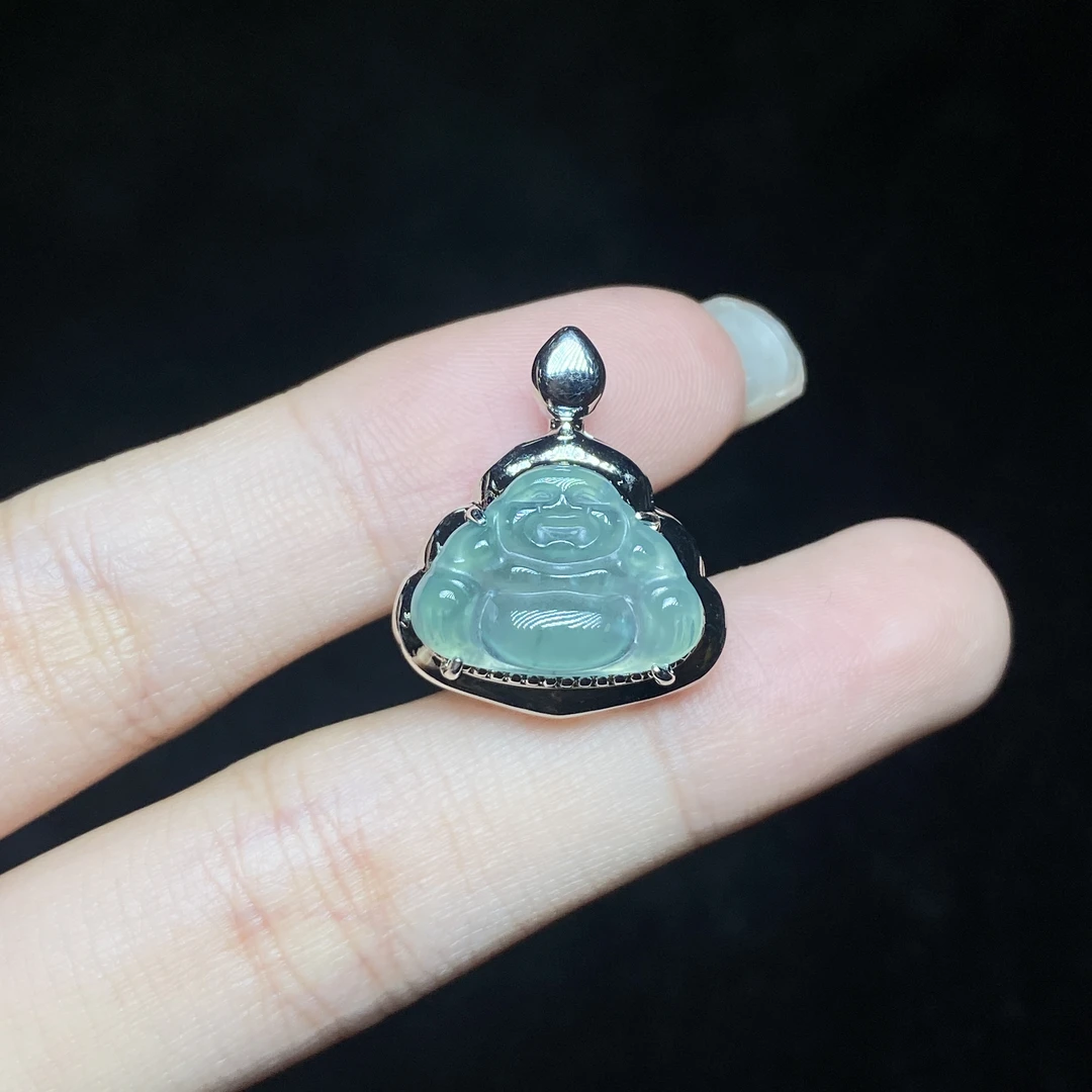 【小北好物】合金镶嵌翡翠吊坠约11*15mm【多样性发一件】2QS34X5