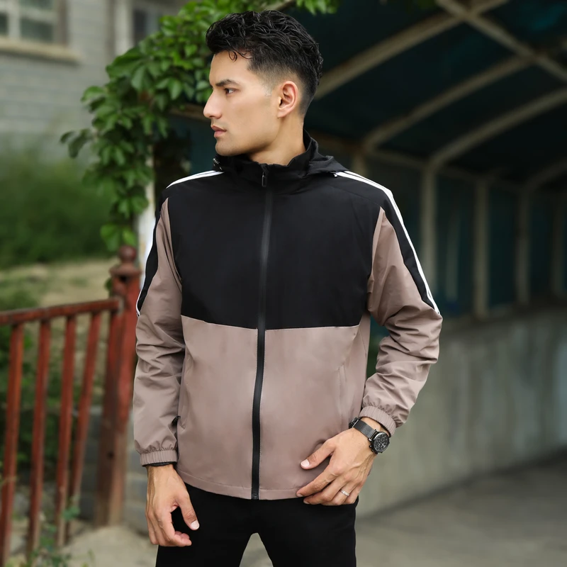 5566运动外套男女同款休闲男外套连帽防风透气