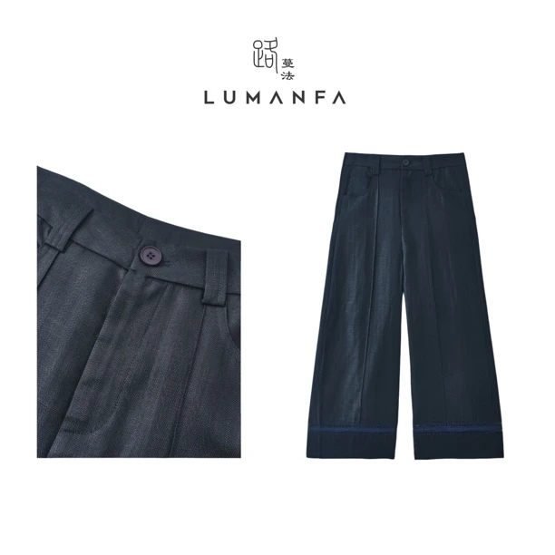 【镂空裤】夏季新款气质百搭腔调感镂空亚麻九分裤MF-MF-1840