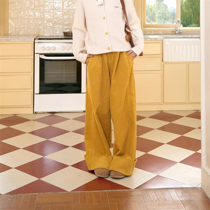 CLOUDSEASON赛特艺术秋冬外穿高腰阔腿裤CKZ25064