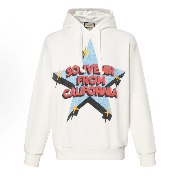 未使用 GUCCI/古驰 古驰Gucci五角星卫衣男女同款白色套头衫