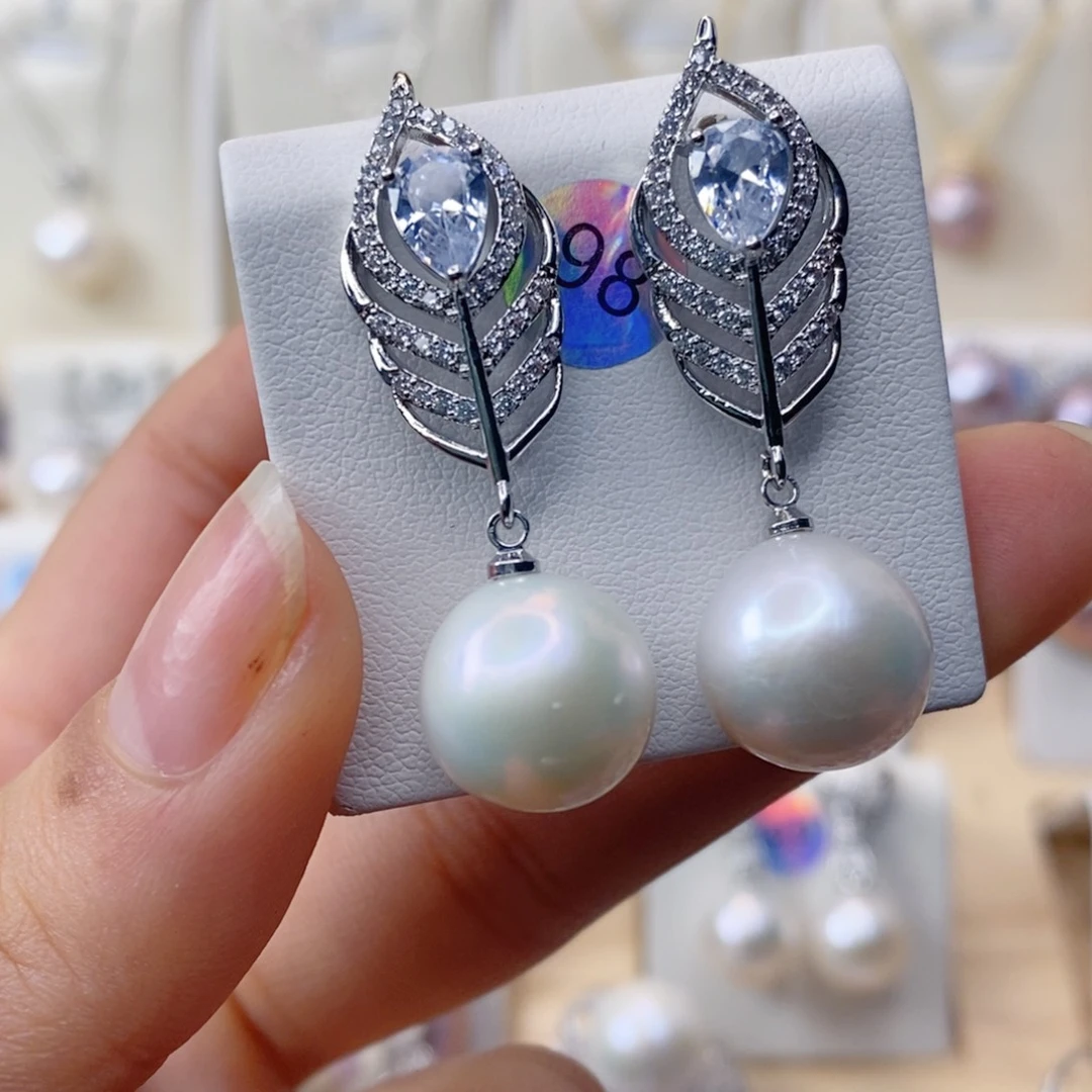 淡水珍珠耳饰合金