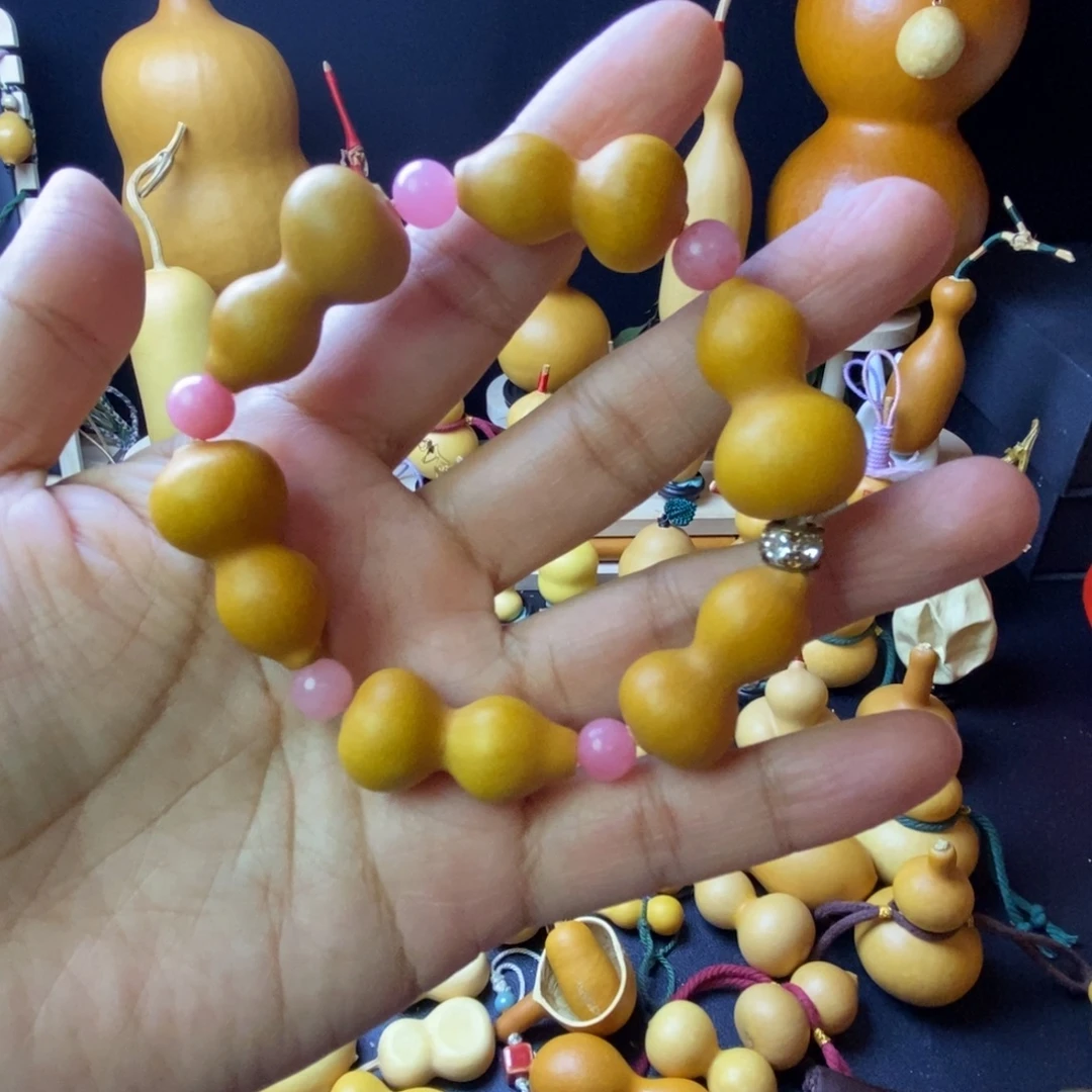 温***温葫芦草里金八宝手串