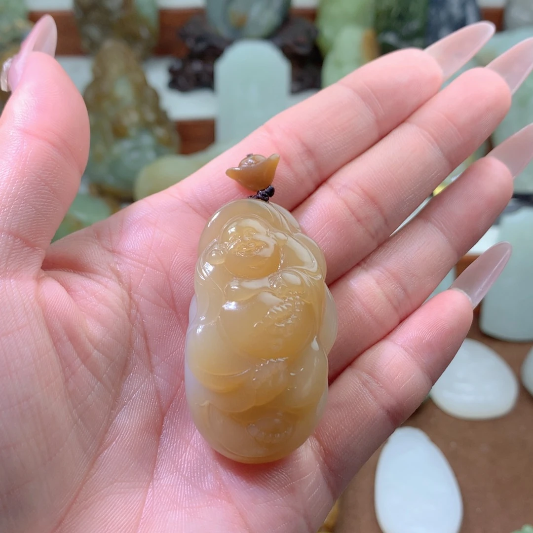 和田玉未镶嵌吊坠(不含链)