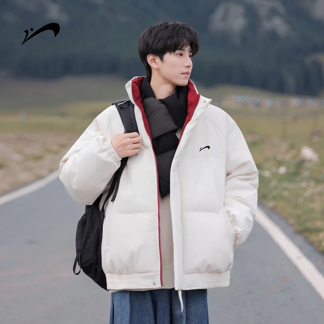 贵人鸟美式立领棉服外套男女款冬季2025新款宽松加厚保暖情侣棉衣