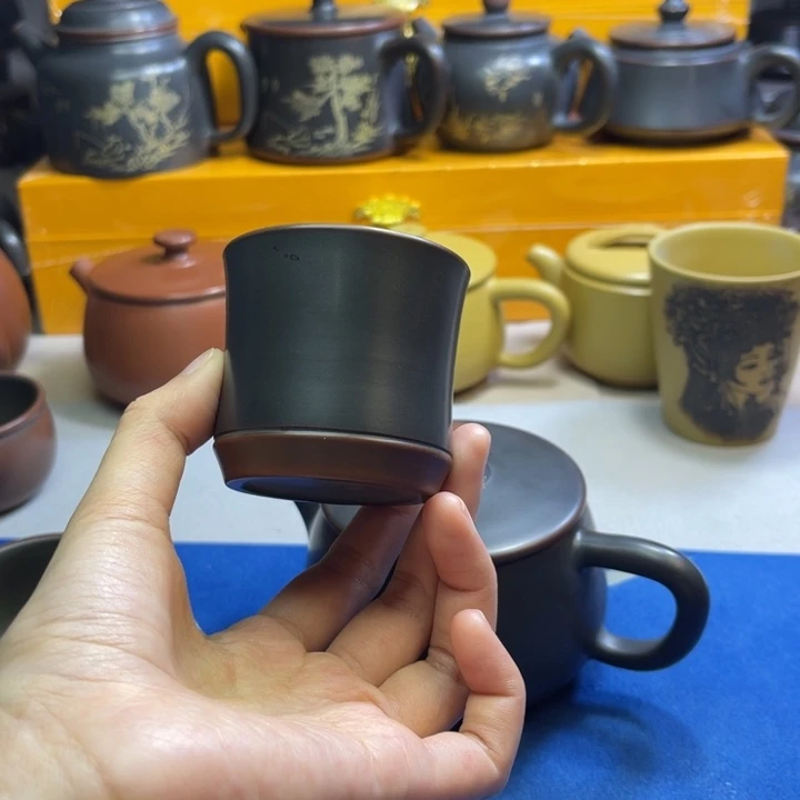 陶瓷@****励高升竹节杯70-80cc左右三个