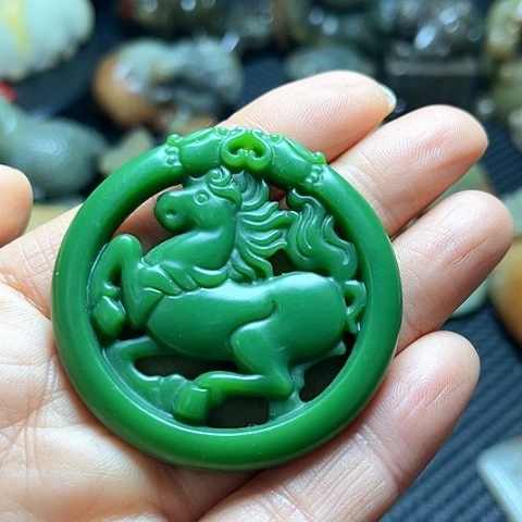 白玉菩提吊坠摆件