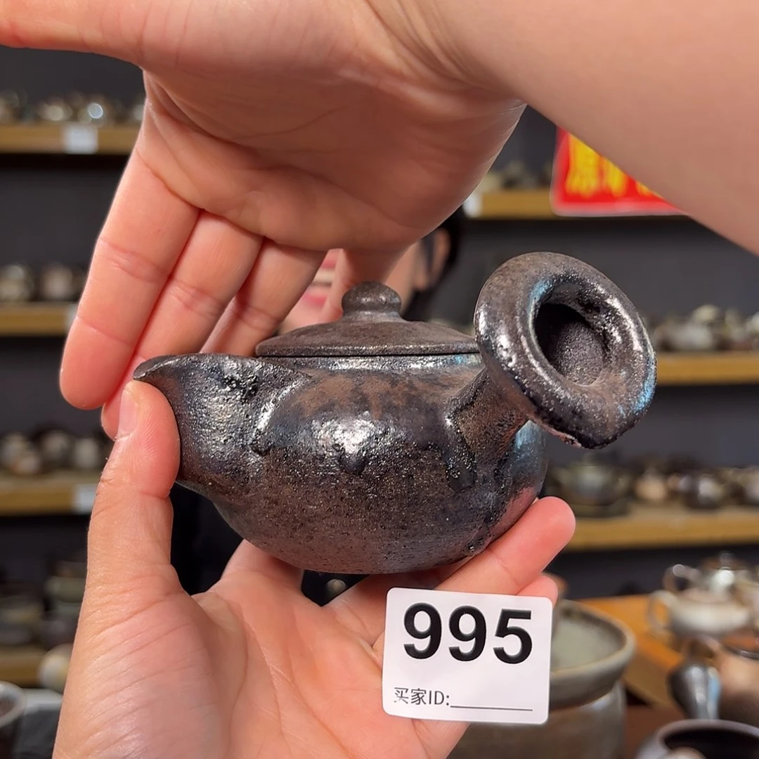 杯牧**戈坭兴陶纯柴烧原矿泥料纯手工壶