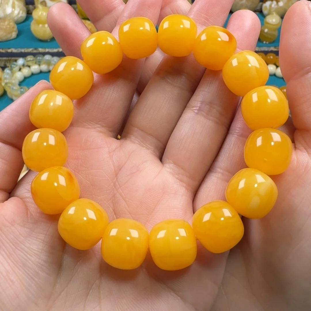 琥珀未镶嵌手链同料