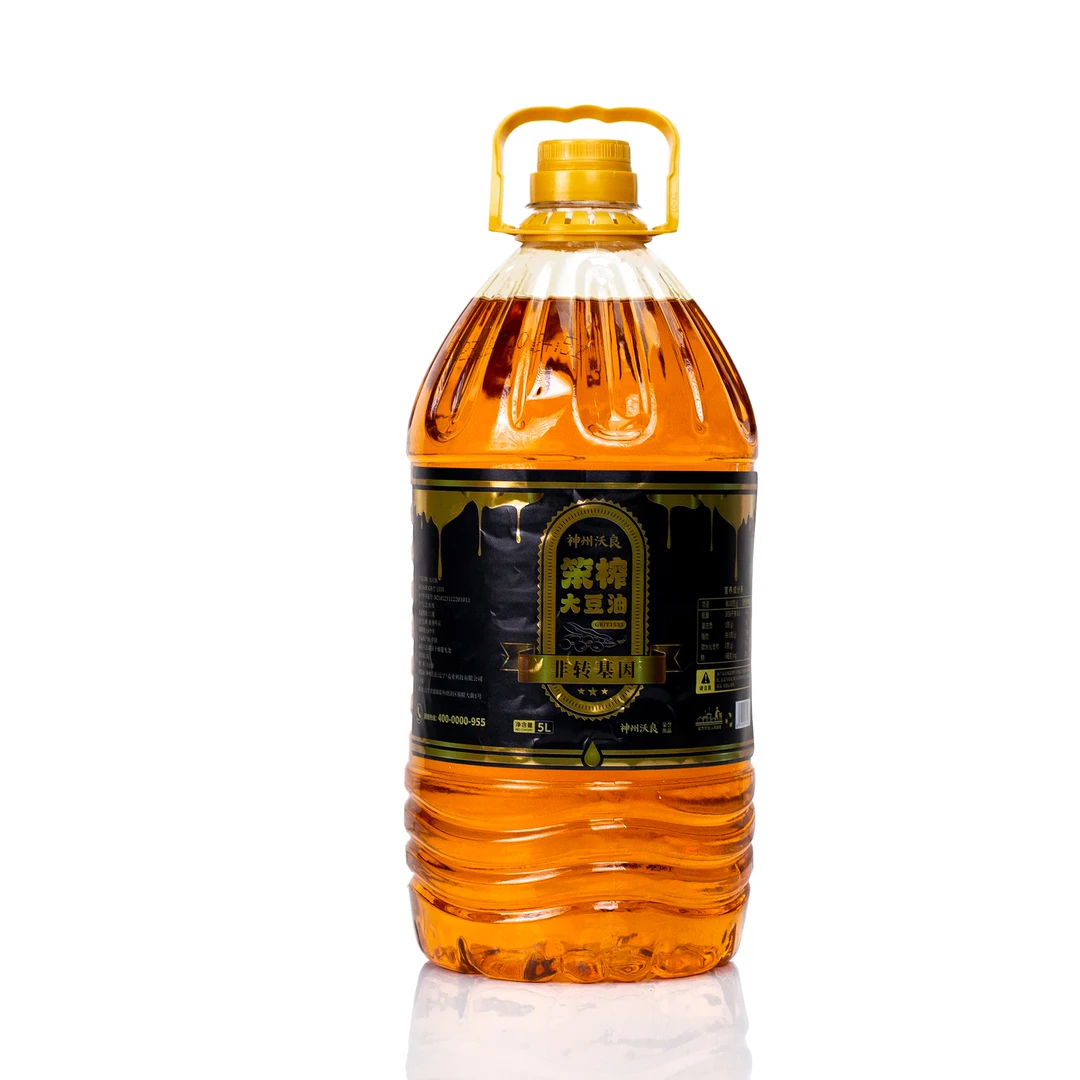 【非转基因压榨大豆油】5L笨榨压榨三级豆油大瓶装家庭装大豆油