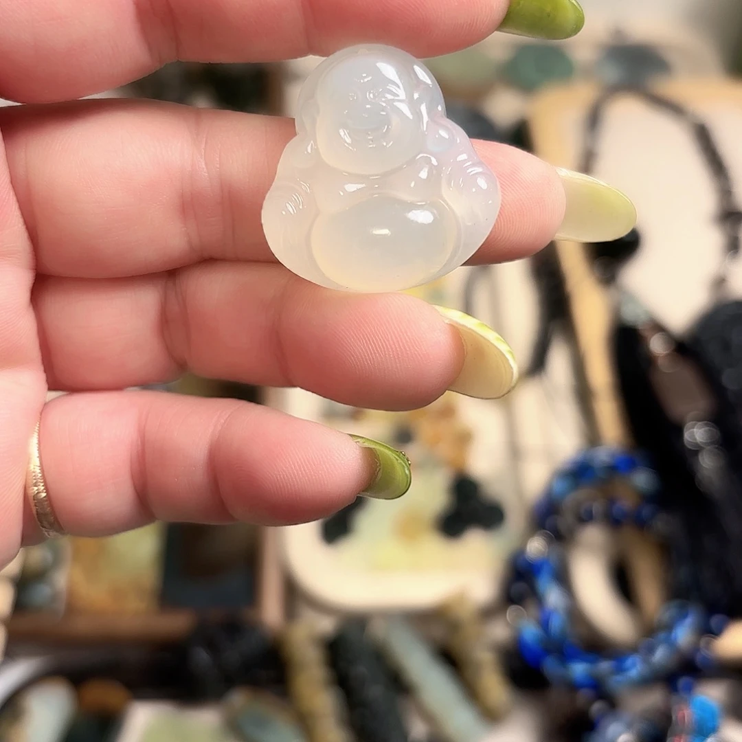 蛇纹石玉合金颈饰