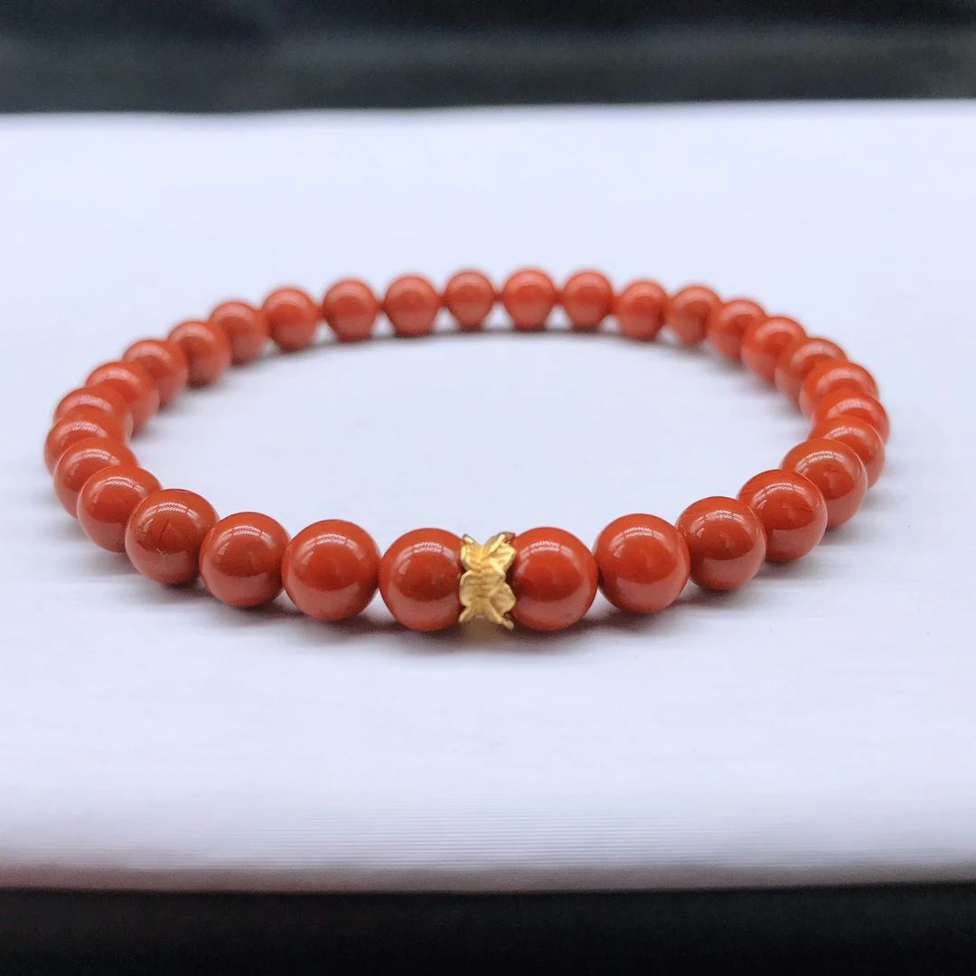 【领源】南红瓦西精品diy手串5mm