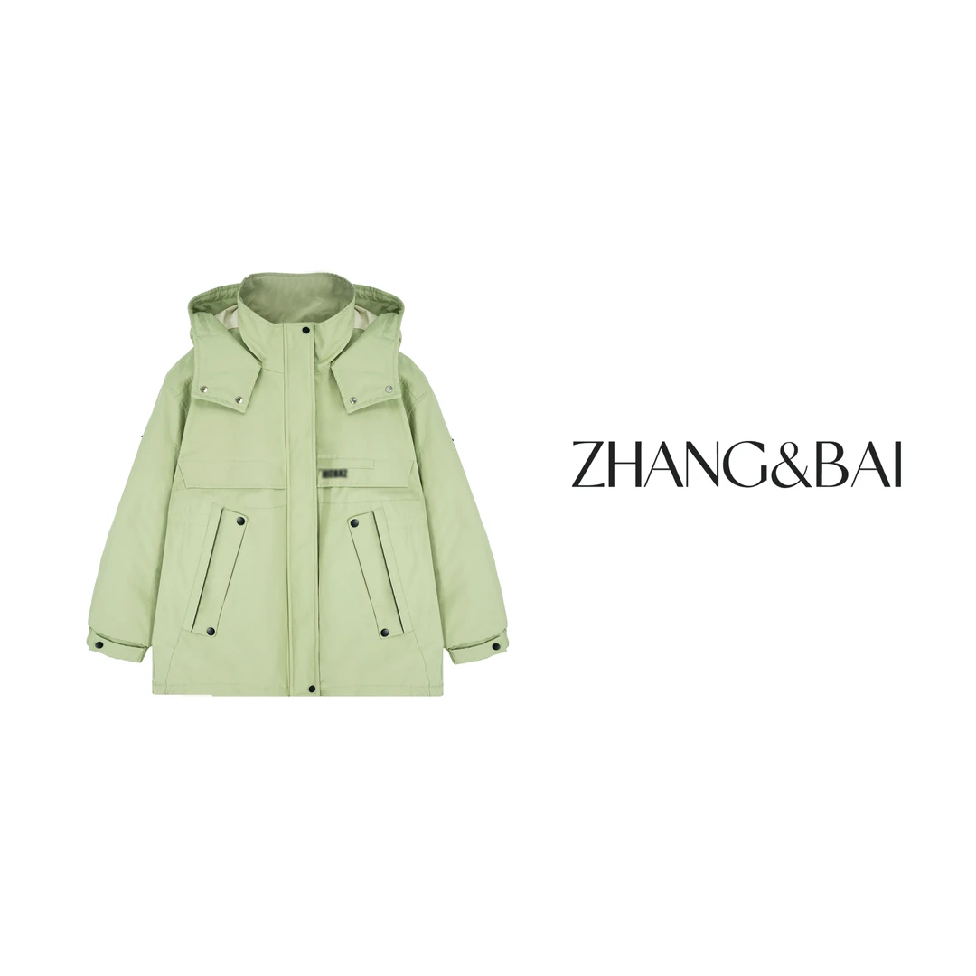 zhang&bai24AW定制 | 【首尔初雪】冬季加厚户外收腰连帽外套