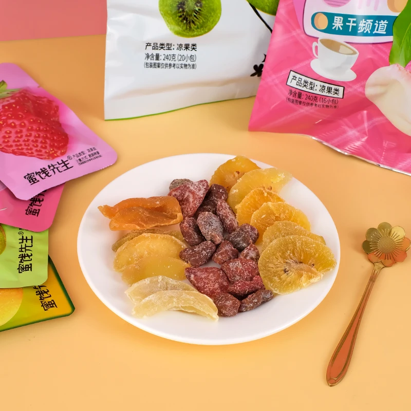 【蜜饯团单】荔z芒果草莓菠萝西梅白桃奇异果干约12g（8道具=1包）