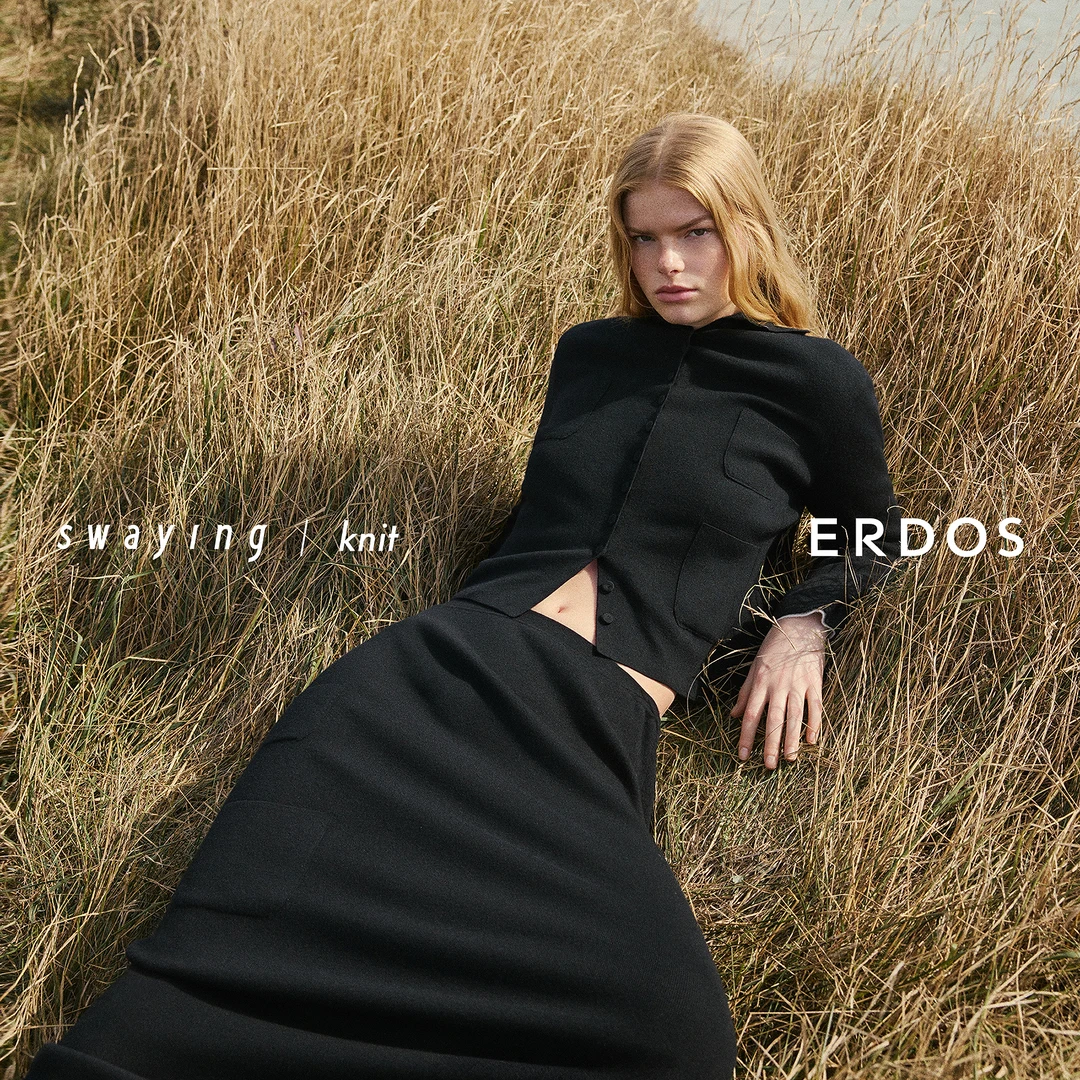 【ERDOS×swaying联名系列】精纺弹力高领四平女开衫